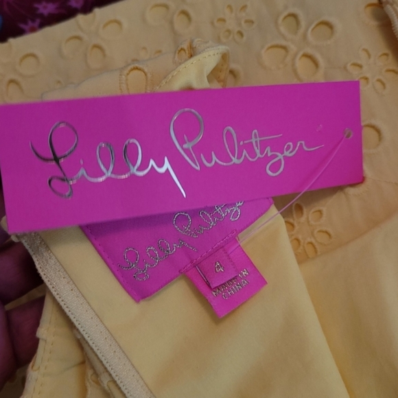 Lilly Pulitzer St Tropez Floral Cross Eyelet Dress - Picture 16 of 16